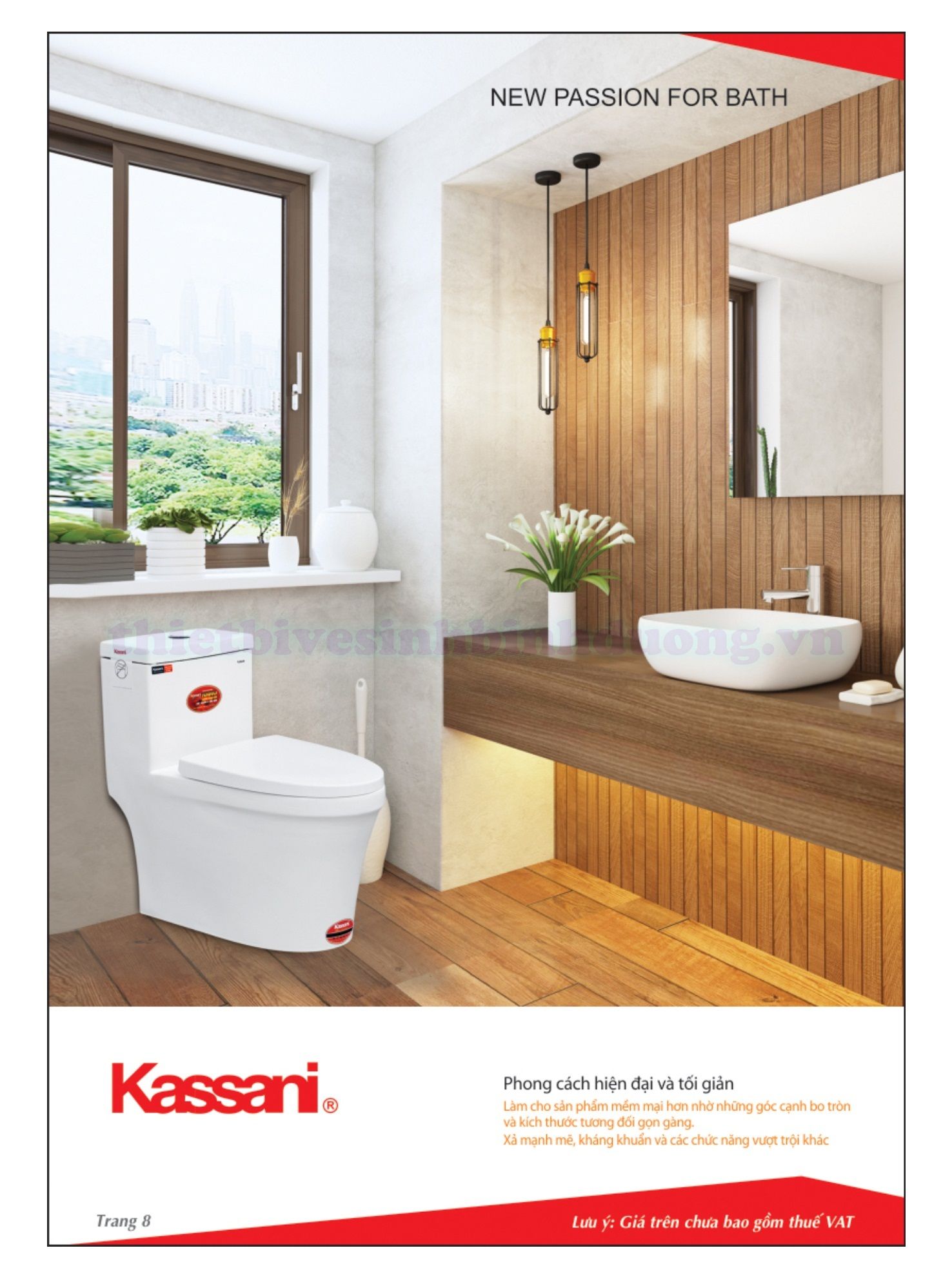 Bồn cầu sứ Thái Lan Kassani 0841